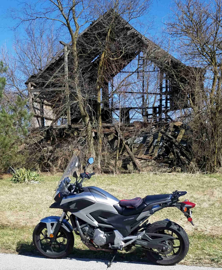 NC700X on a lonesome Ohio back road.