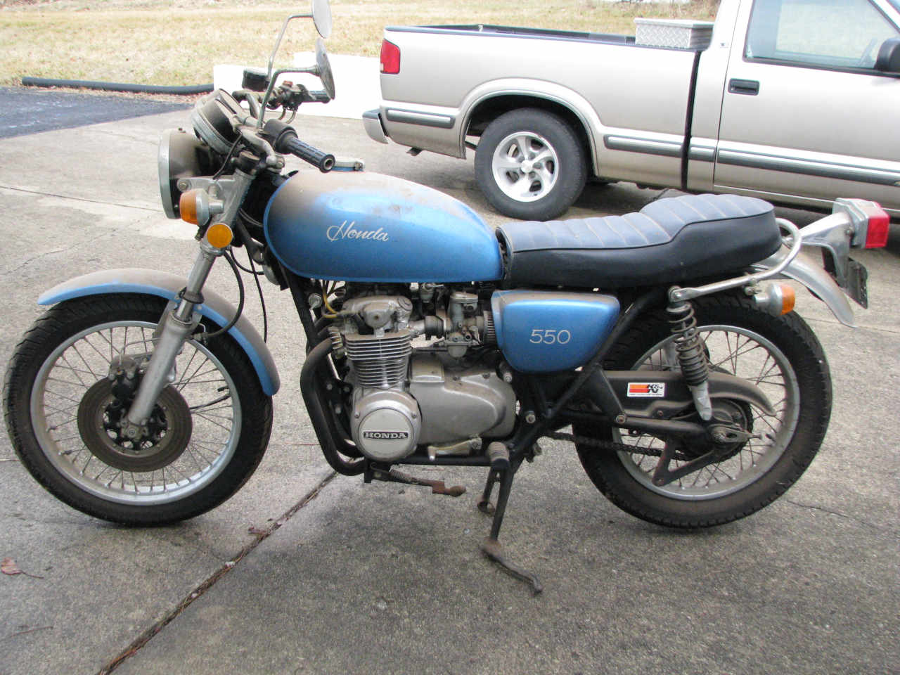 Getting ready to wash the CB550