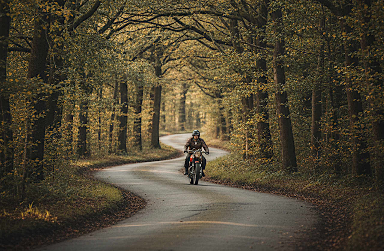 Riding on a twisty back road