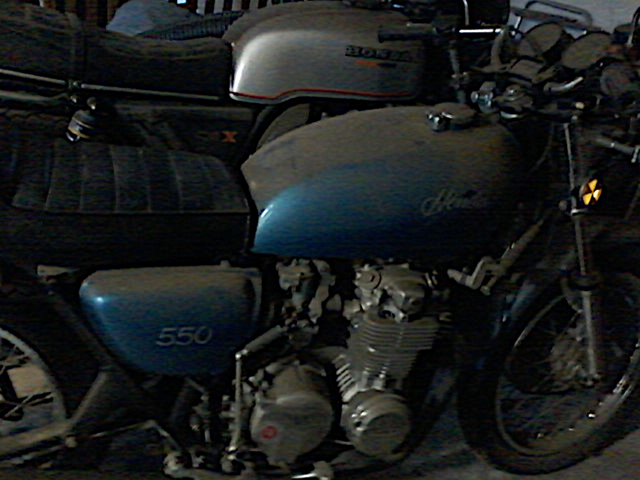 The bikes dusty and forgotten in Dad